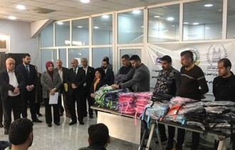 منظمة حمورابي لحقوق الإنسان توزع ٤٠٠ حقيبة مدرسية مع لوازمها من القرطاسية دعماً للعملية التربوية و التعليمية