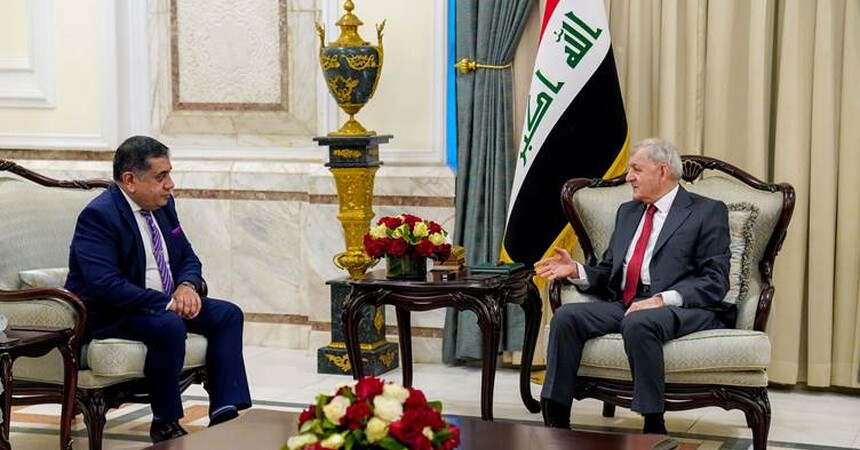 رئيس الجمهورية: المنظمات الدولية تبذل جهوداً لإعادة إعمار سنجار