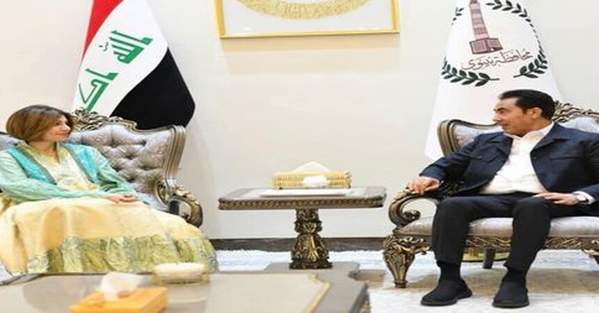 محافظ نينوى ووزيرة الهجرة يبحثان سبل تعزيز الاستقرار ودعم النازحين والعائدين