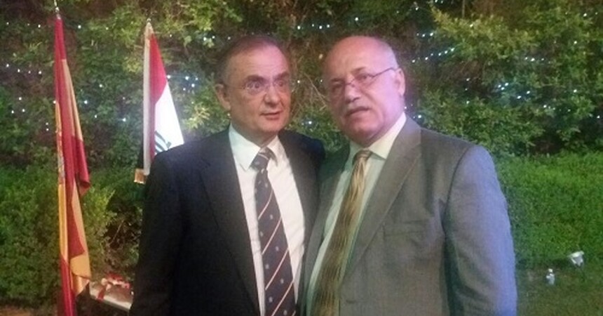 • السيدة باسكال وردا والسيد وليم وردا يلبيان دعوة سعادة سفير اسبانيا لحضور حفل بمقر السفارة في بغداد