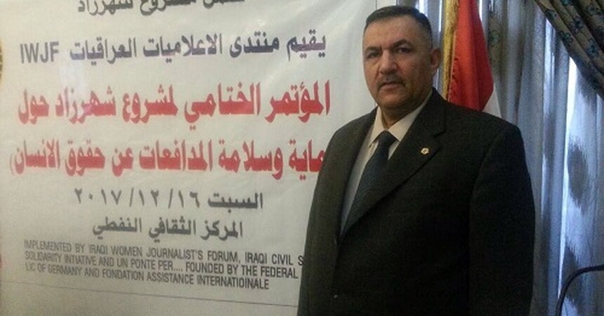 • السيد خالد عبد الغفار عضو الهيئة العامة لمنظمة حمورابي لحقوق الانسان يشارك في اعمال ختام مشروع حماية المدافعين عن حقوق الانسان