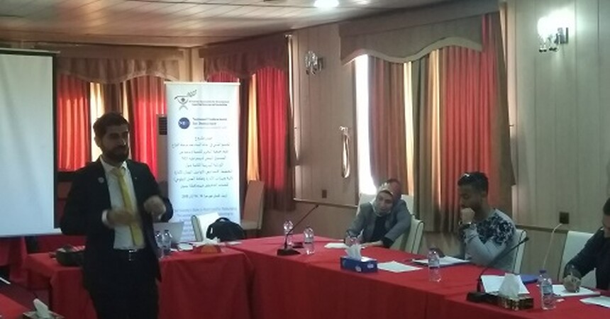 • عضو الهيئة العامة لمنظمة حمورابي لحقوق الانسان المهندس لؤي كمال اوراها يشارك في ورشة تدريبية عن التخطيط والقيادة والمبادرات المجتمعية