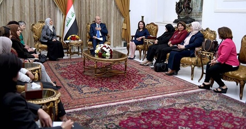 • فخامة رئيس الجمهورية برهم صالح يستقبل السيدة باسكال وردا ضمن وفد لشبكة النساء العراقيات